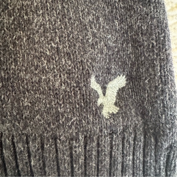 American Eagle Outfitters Charcoal Grey Sweater with Button Up Collar Size XS - Picture 5 of 5